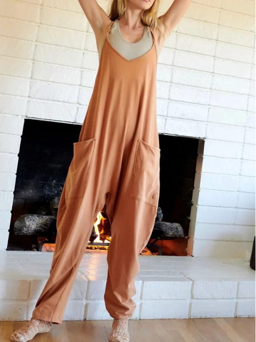 Free People Movement Hot Shot Onsie Size XS In Toasted Coconut EUC